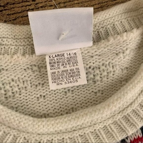 In design womens size XL deadstock vintage knit Christmas ugly sweater -NWT - Picture 5 of 8